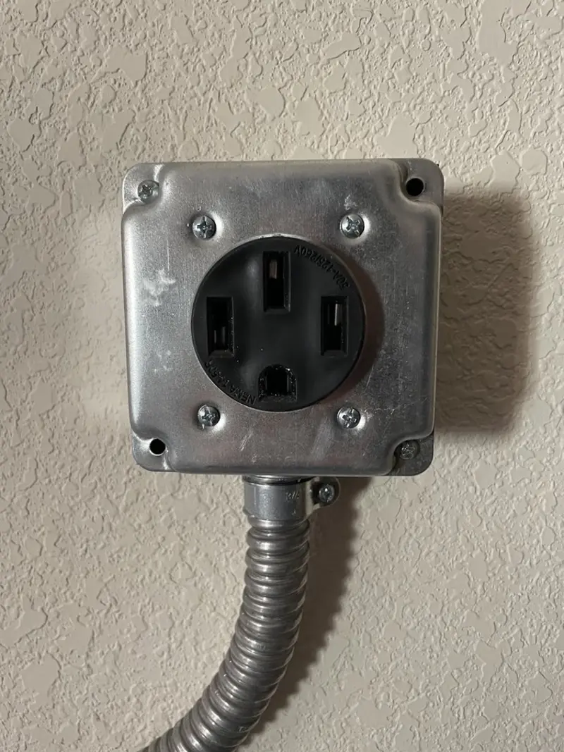 NEMA 14-50 outlet installed for Smart Home Electrical in Perinton